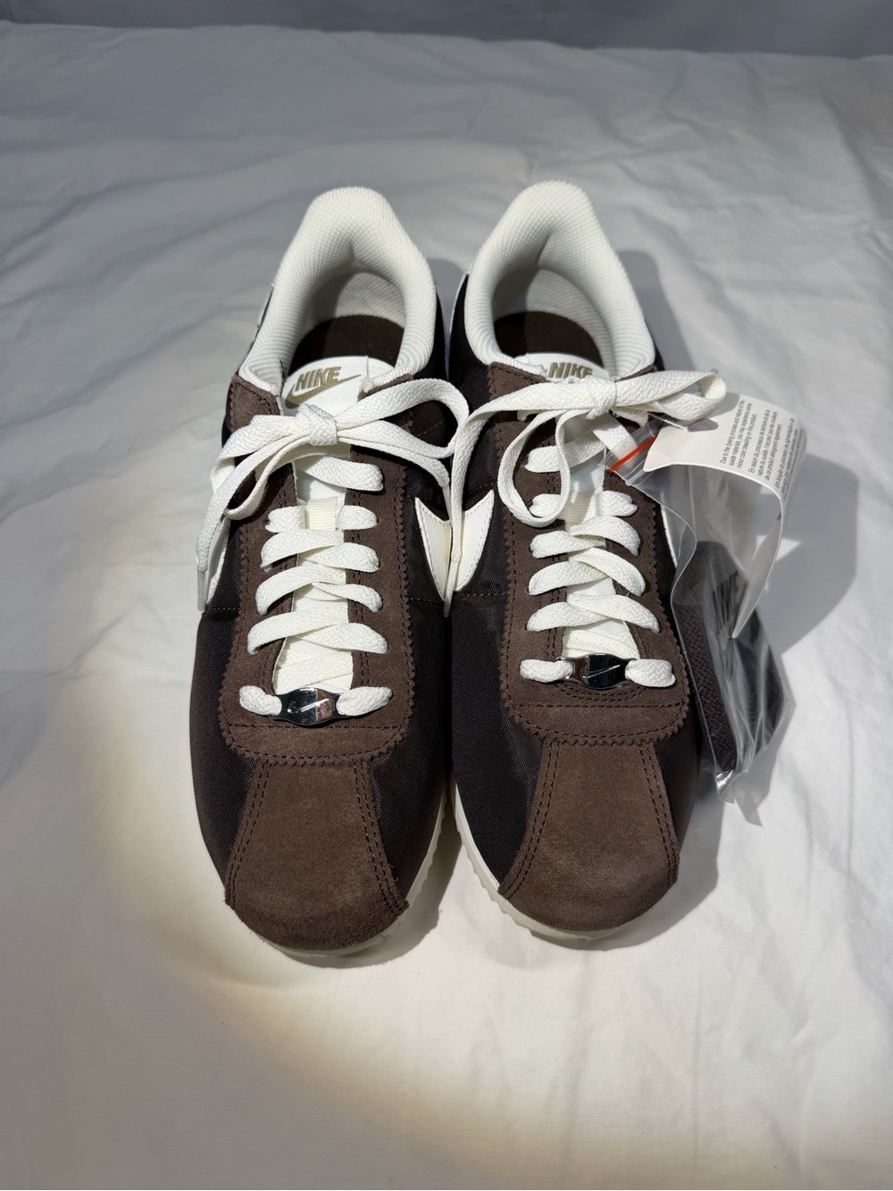 NWT Nike Baroque Brown & White Cortez Retro-Style Sneakers W9